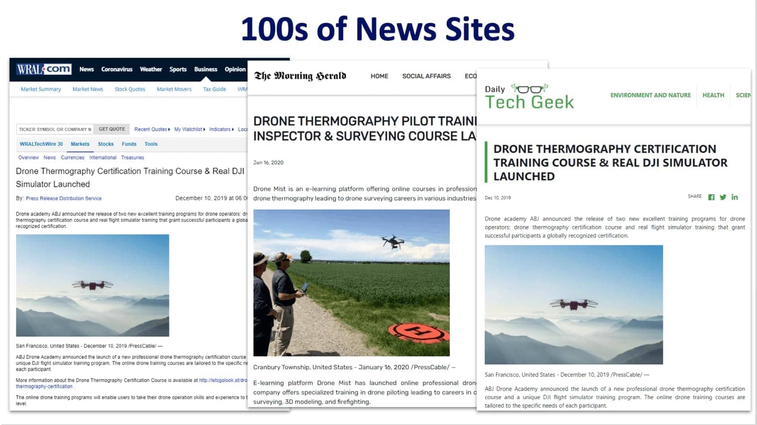 100s of new sites show an omnipresence media campaign